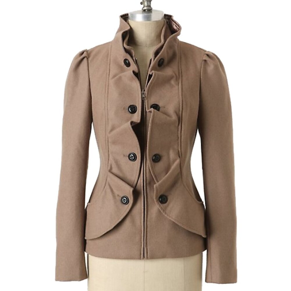 Anthropologie Tan Pea Coat